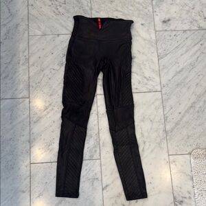 Spanx Black Moto Leggings